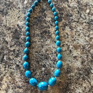 Blue bead necklace